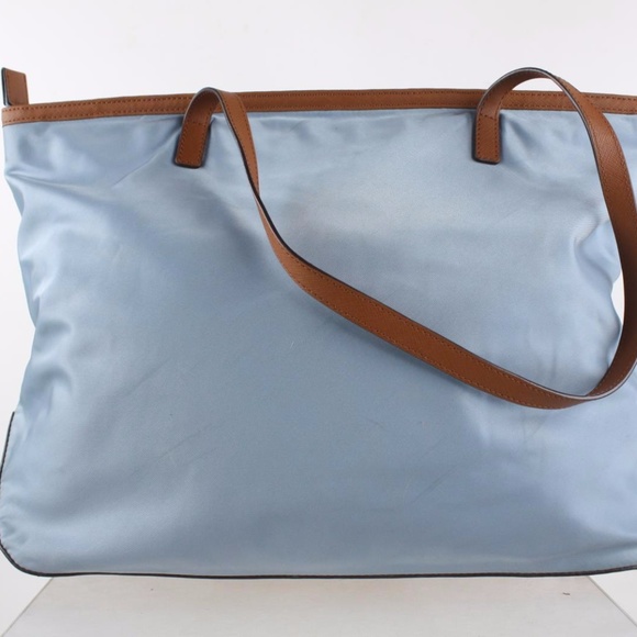 Michael Kors Blue Brown Tote Shoulder Handbag - Picture 3 of 8